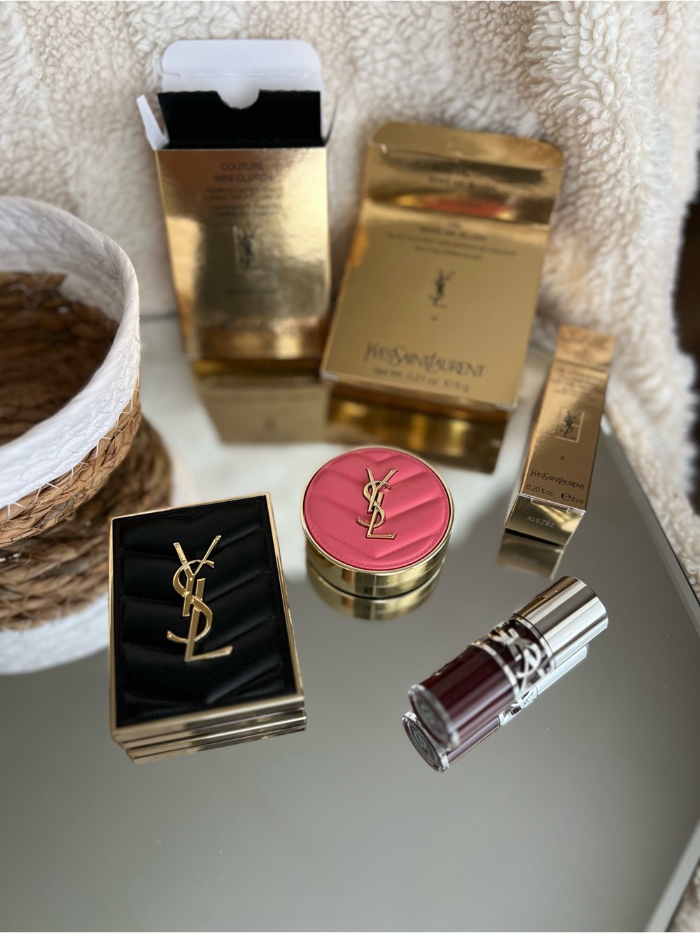 💛 Mother’s Day YSL bundle 💛 Eye palette, blush compact and plumping lip oil